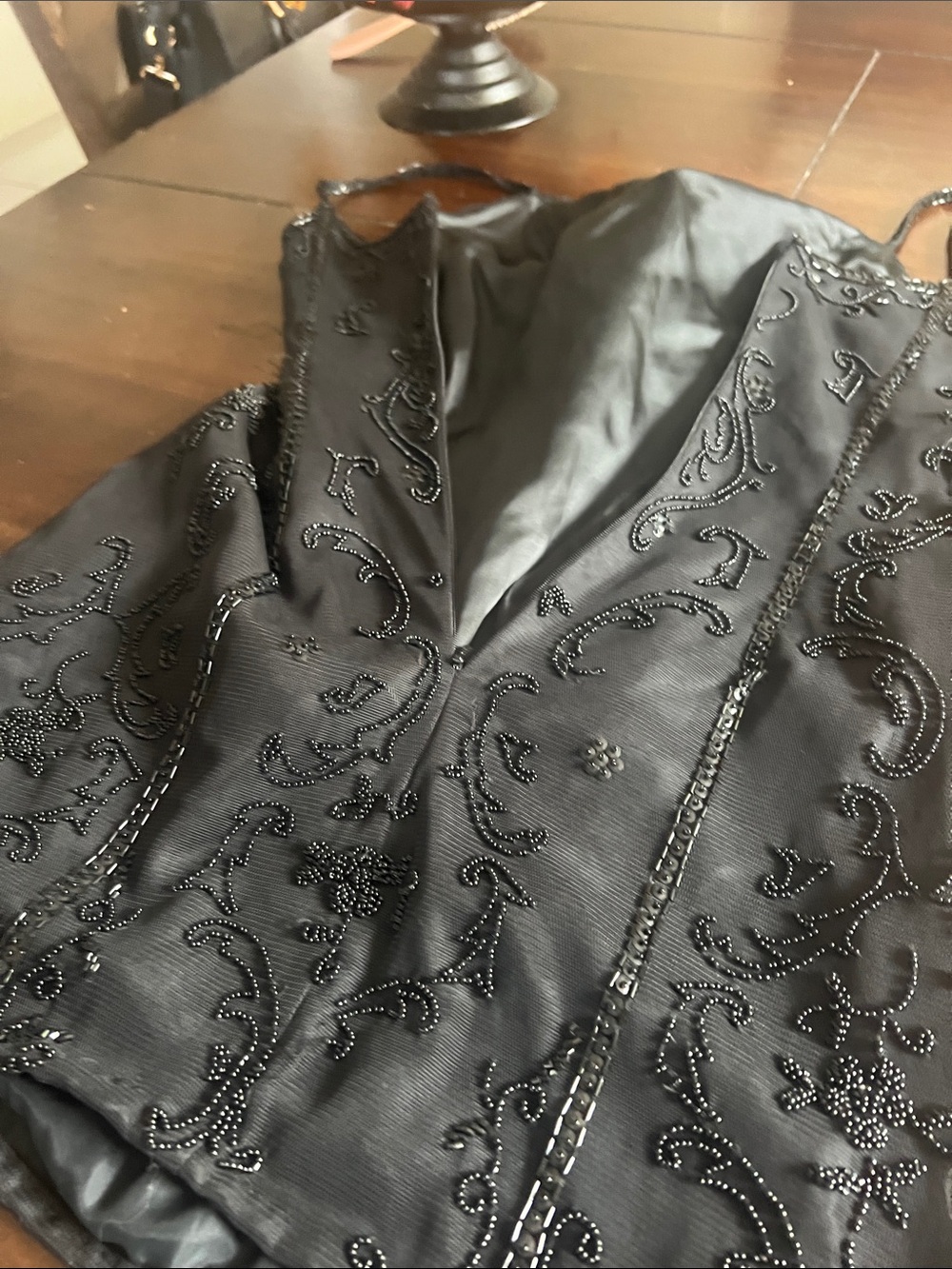 Laundry By Shelli Segal Black Beaded Mini Dress - Picture 3 of 6